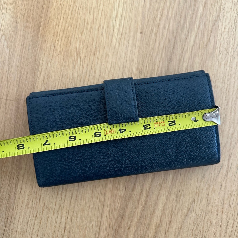 Gucci Blue Gg Studded Interlocking Leather Wallet - Picture 3 of 14